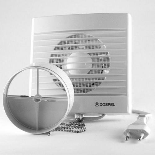 Вентиляторы Dospel 100 WP-P оснащены шнурковым выключателем и обратным клапаном Вентиляторы Dospel 100 WP-P оснащены шнурковым выключателем и обратным клапаном